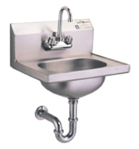 Eagle Group HSA-10-FA Wall Mount Commercial Hand Sink w/ 13 1/2"L x 9 3/4"W x 6 3/4"D Bowl, Gooseneck Faucet-cityfoodequipment.com