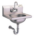 Eagle Group HSA-10-FA Wall Mount Commercial Hand Sink w/ 13 1/2"L x 9 3/4"W x 6 3/4"D Bowl, Gooseneck Faucet-cityfoodequipment.com