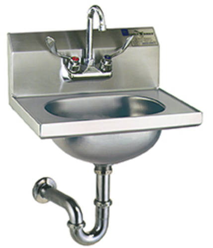 Eagle Group HSA-10-FAW Wall Mount Commercial Hand Sink w/ 13 1/2"L x 9 3/4"W x 6 3/4"D Bowl, Gooseneck Faucet-cityfoodequipment.com
