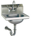 Eagle Group HSA-10-FAW Wall Mount Commercial Hand Sink w/ 13 1/2"L x 9 3/4"W x 6 3/4"D Bowl, Gooseneck Faucet-cityfoodequipment.com
