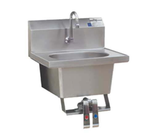 Eagle Group HSA-10-FK Wall Mount Commercial Hand Sink w/ 13 1/2"L x 9 3/4"W x 6 3/4"D Bowl, Basket Drain-cityfoodequipment.com