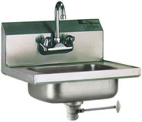 Eagle Group HSA-10-FL Wall Mount Commercial Hand Sink w/ 14"L x 10"W x 5"D Bowl, Gooseneck Faucet-cityfoodequipment.com