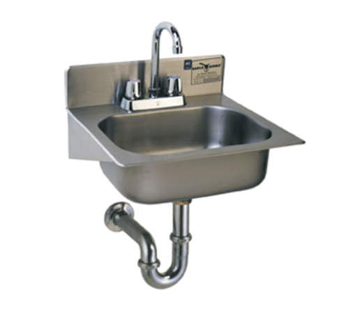 Eagle Group HSAE-10-FA Wall Mount Commercial Hand Sink w/ 14"L x 10"W x 5"D Bowl, Gooseneck Faucet-cityfoodequipment.com