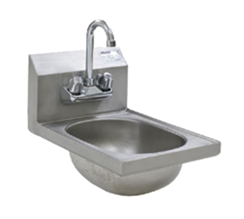 Eagle Group HSAN-10-F Wall Mount Commercial Hand Sink w/ 9 3/4"L x 13 1/2"W x 6 3/4"D Bowl, Gooseneck Faucet-cityfoodequipment.com