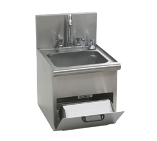Eagle Group HWC-E Wall Mount Hand Sink w/ 9 1/4"L x 11 1/2"W x 6"D Bowl, Towel Dispenser-cityfoodequipment.com