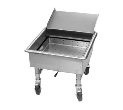 Eagle Group MSS2020SC 20"H Mobile Soak Sink w/ 8" Deep Bowl, Drain Connection-cityfoodequipment.com