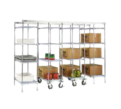 Eagle Group MUK24-E 24" Master Trak® Floor Track Shelving Unit, End Unit Supported-cityfoodequipment.com