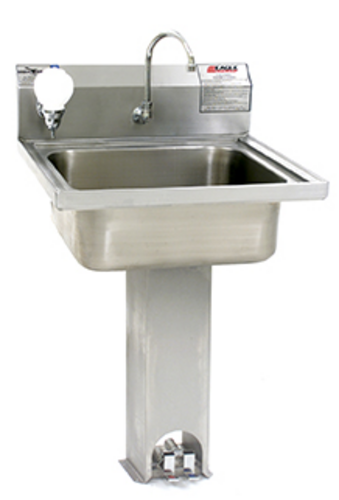 Eagle Group P1916 Pedestal Commercial Hand Sink w/ 15.75"L x 19.75"W x 8.87"D Bowl, Pedal Valve-cityfoodequipment.com