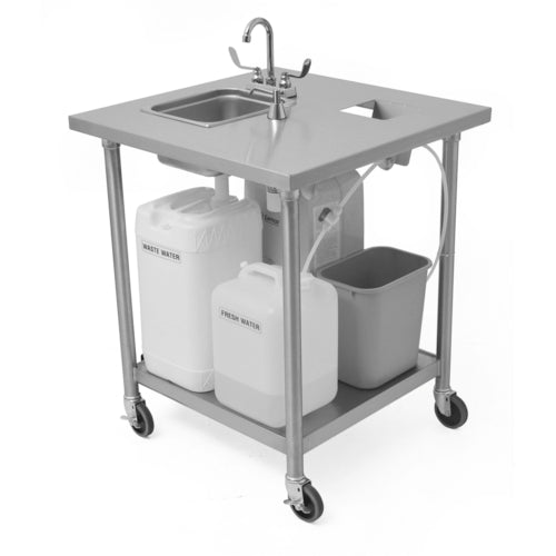 Eagle Group PHSE-S-H 34 7/8"H Portable Sink w/ 6"D Bowl, Hot Water-cityfoodequipment.com