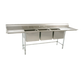 Eagle Group S16-20-2-18 81" 2 Compartment Sink w/ 20"L x 20"W Bowl, 14" Deep-cityfoodequipment.com