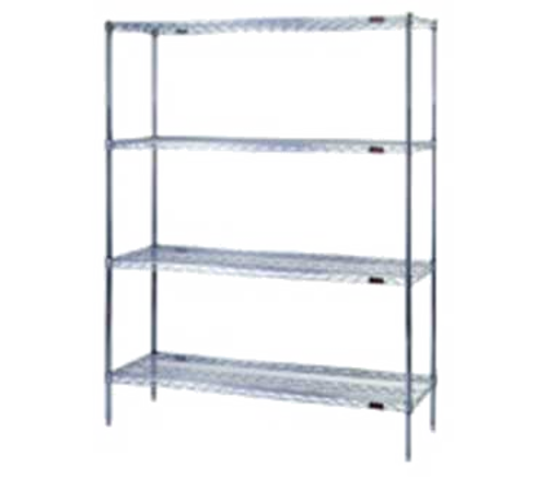 Eagle Group S4-74-2448C 48" NSF 4-Tier Chrome Wire Shelf Kit - 24"W, 74"H-cityfoodequipment.com