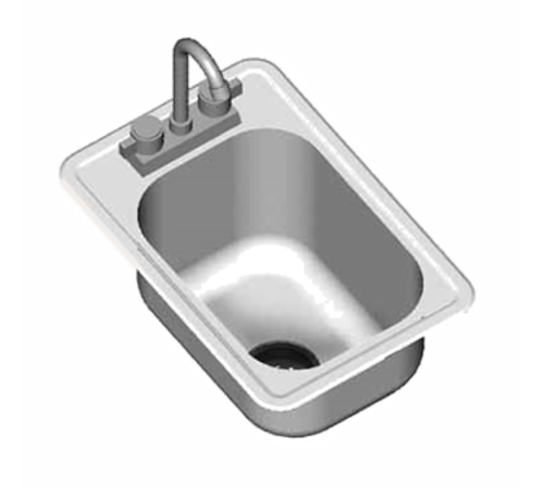 Eagle Group SR12-14-9.5-1 (1) Compartment Drop-in Sink - 12" x 14", Drain Included-cityfoodequipment.com