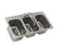 Eagle Group SR10-14-9.5-3 (3) Compartment Drop-in Sink - 10" x 14", Drain Included-cityfoodequipment.com