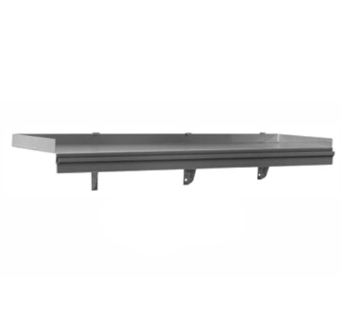 Eagle Group SWS1272-16/4-X 12x72" Wall Shelf - Rolled Front, 16/430 Stainless-cityfoodequipment.com