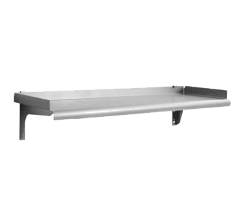 Eagle Group SWS1572-16/4-X 15x72" Wall Shelf - Rolled Front, 16/430 Stainless-cityfoodequipment.com