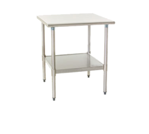 Eagle Group T2424SEB 24" 16 ga Work Table w/ Undershelf & 300 Series Stainless Flat Top-cityfoodequipment.com