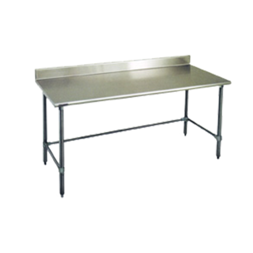 Eagle Group T2424STE-BS 24" 14 ga Work Table w/ Open Base & 300 Series Stainless Top, 4 1/2" Backsplash-cityfoodequipment.com