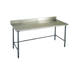 Eagle Group T2424STE-BS 24" 14 ga Work Table w/ Open Base & 300 Series Stainless Top, 4 1/2" Backsplash-cityfoodequipment.com