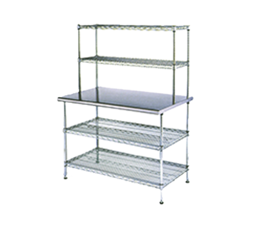 Eagle Group T2436EBW-2 36" 16 ga Work Table w/ Undershelves & 304 Series Stainless Flat Top-cityfoodequipment.com