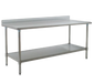Eagle Group T2436SEB-BS 36" 16 ga Work Table w/ Undershelf & 300 Series Stainless Top, 4 1/2" Backsplash-cityfoodequipment.com