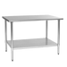 Eagle Group T2448B-1X 48" 16 ga Work Table w/ Undershelf & 430 Series Stainless Flat Top-cityfoodequipment.com