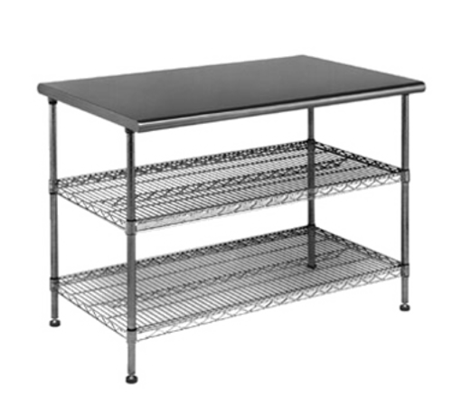 Eagle Group T2448EBW 48" 16 ga Work Table w/ Undershelves & 304 Series Stainless Flat Top-cityfoodequipment.com
