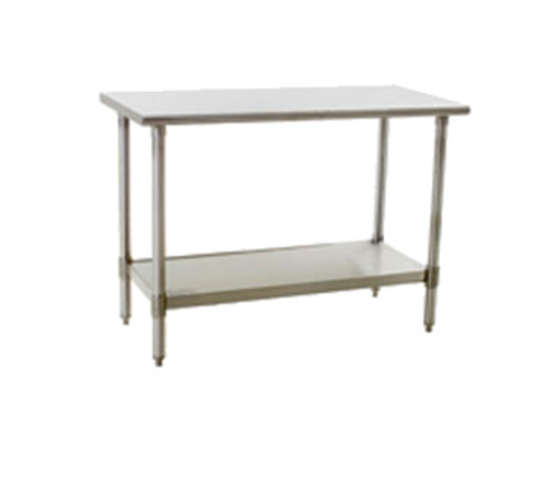 Eagle Group T3048SE 48" 14 ga Work Table w/ Undershelf & 300 Series Stainless Flat Top-cityfoodequipment.com