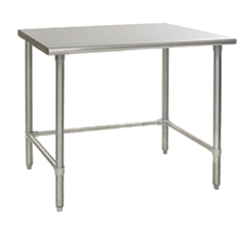 Eagle Group T3048STEB 48" 16 ga Work Table w/ Open Base & 300 Series Stainless Flat Top-cityfoodequipment.com