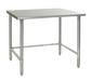Eagle Group T3048STEB 48" 16 ga Work Table w/ Open Base & 300 Series Stainless Flat Top-cityfoodequipment.com