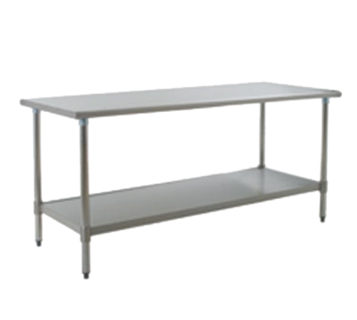 Eagle Group T3060SB 60" 16 ga Work Table w/ Undershelf & 430 Series Stainless Flat Top-cityfoodequipment.com