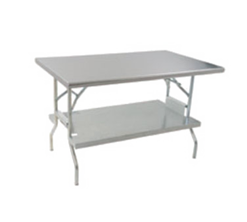 Advance Tabco TT-306 72" 18 ga Work Table w/ Undershelf & 430 Series Stainless Flat Top-cityfoodequipment.com
