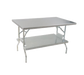 Advance Tabco TT-306 72" 18 ga Work Table w/ Undershelf & 430 Series Stainless Flat Top-cityfoodequipment.com