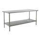 Eagle Group T3072SB 72" 16 ga Work Table w/ Undershelf & 430 Series Stainless Flat Top-cityfoodequipment.com