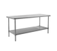 Eagle Group T3096SEM 96" 14 ga Work Table w/ Undershelf & 300 Series Stainless Flat Top-cityfoodequipment.com