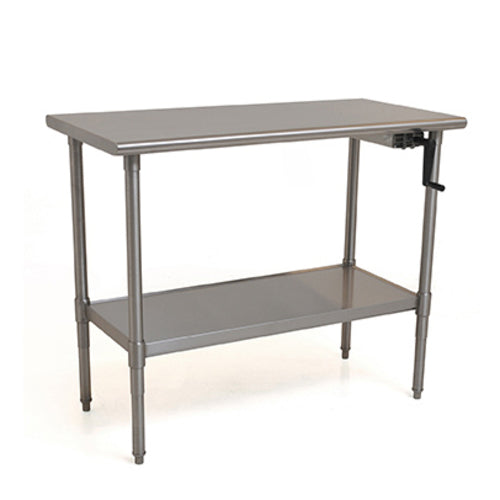 Eagle Group T3060SE-HA 60" 14 ga Work Table w/ Undershelf & 304 Series Stainless Top, Adjustable Height-cityfoodequipment.com
