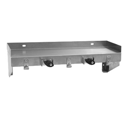 Eagle Group US0824-16/3 24" Utility Shelf w/ (2) Mop Holders & (3) Hooks, Stainless-cityfoodequipment.com