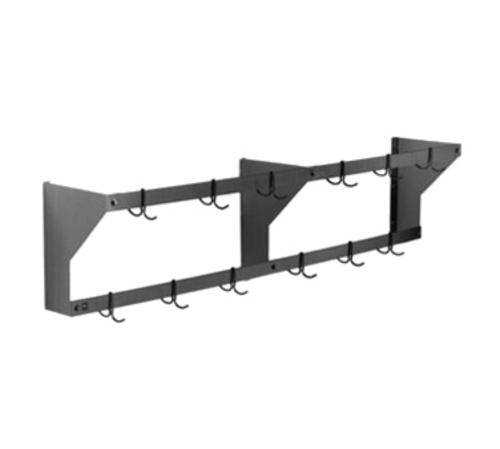 Eagle Group WM36APR 36" Wall-Mount Pot Rack w/ (6) Double Hooks, Aluminum-cityfoodequipment.com