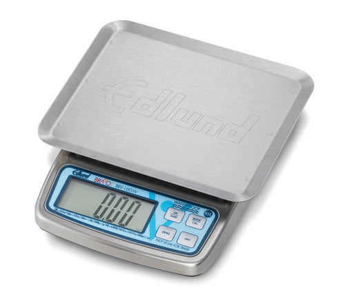 Edlund BRV-160W 10 lb Bravo! Waterproof Digital Portion Control Scale - 5 5/8" x 7", Stainless, 115v-cityfoodequipment.com