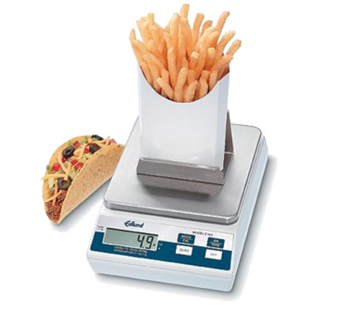 Edlund E-160 FF Counter Model Scale, French Fry Platform, Digital, 160 oz x 1/10 oz-cityfoodequipment.com