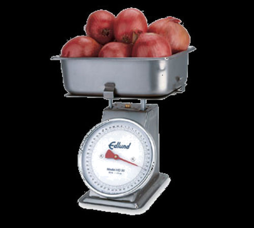 Edlund HD-50P Receiving Dial Type Scale w/ Cradle & 4"Half Pan, 50 lb x 2 oz-cityfoodequipment.com