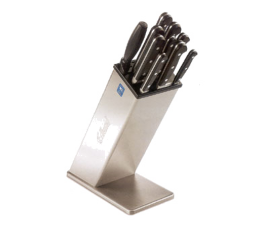 Edlund KBS-2002 Knife Block, 6 Open Slots, 12"H, Stainless Steel Housing & Base-cityfoodequipment.com