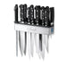 Edlund KR-698 Knife Rack w/ High Temp Insert: 5 French, 1 Cleaver, 4 Small, 1 Steel-cityfoodequipment.com