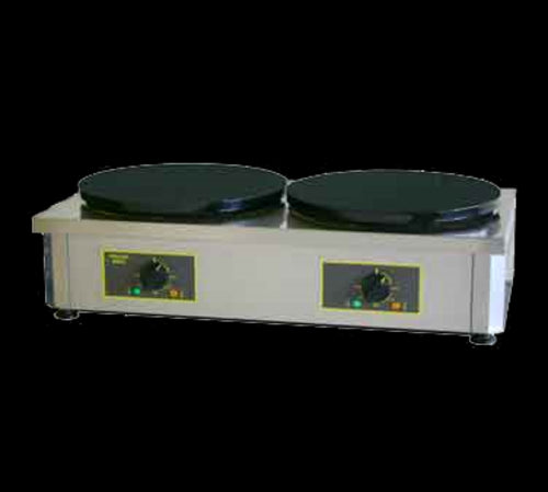 Equipex 400ED 15 3/4" Double Crepe Maker w/ Cast Iron Plates, 240v/1ph-cityfoodequipment.com