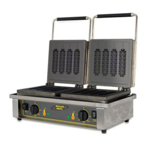 Equipex GED80 Double Specialty Waffle Maker w/ Cast Iron Grids, 3300W-cityfoodequipment.com