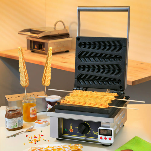 Equipex GES23/1 Single Specialty Waffle Maker w/ Cast Iron Grids, 1750W-cityfoodequipment.com