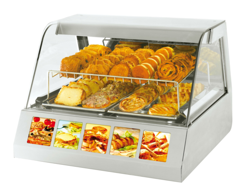 Equipex HOT 200 32" Full-Service Countertop Heated Display Case - (2) Pan Capacity, 208v/240v/1ph-cityfoodequipment.com