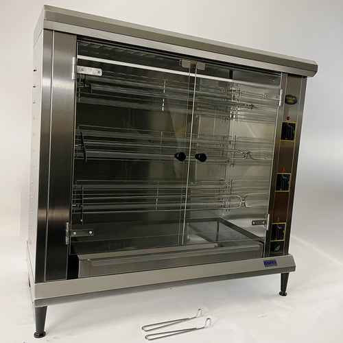Equipex RBE-12/1 Electric 3 Spit Commercial Rotisserie, 208v/1ph-cityfoodequipment.com