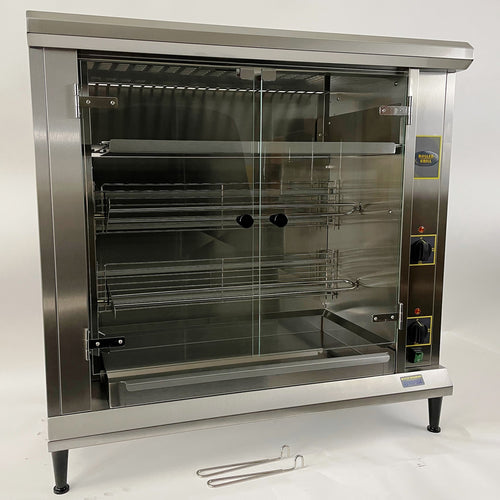 Equipex RBE-8 Electric 2 Spit Commercial Rotisserie, 208v/3ph-cityfoodequipment.com