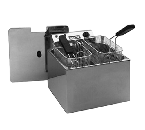 Equipex RF12 Fryer Basket w/ Coated Handle & Rear Hook, 12" x 10" x 4"-cityfoodequipment.com