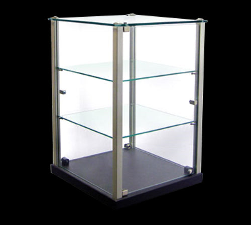 Equipex TP353 Enclosed Pass Thru Display w/ (2) Glass Vertical Door, 14x14x 20 3/4"-cityfoodequipment.com